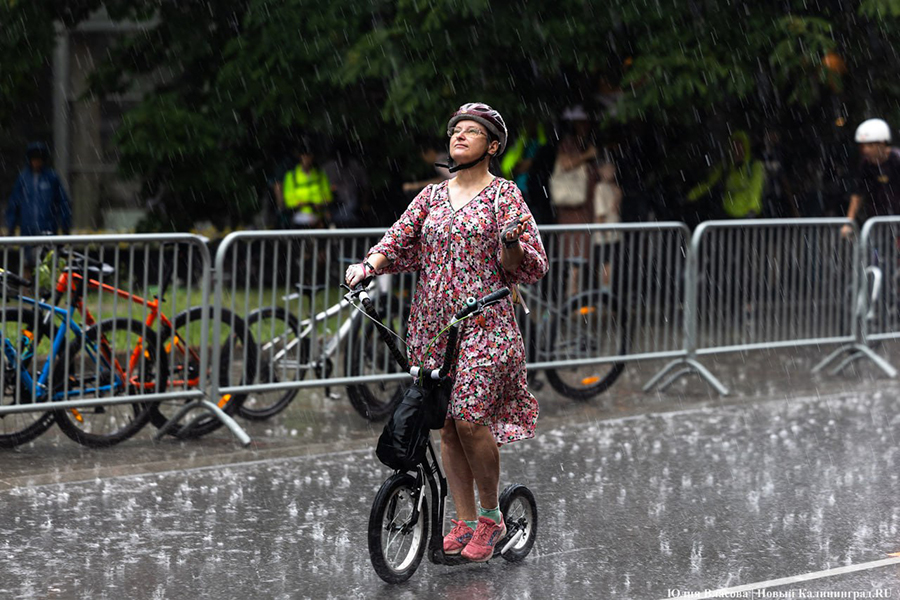 2 июня: калининградский велопарад «День колеса» под проливным дождём