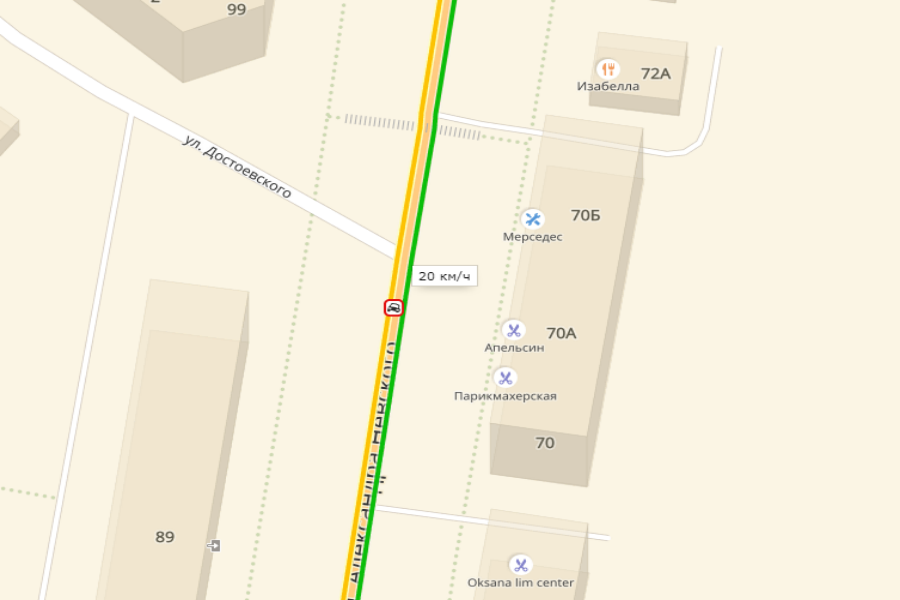 На ул. Невского столкнулись две «Ауди 100», движение затруднено (фото)