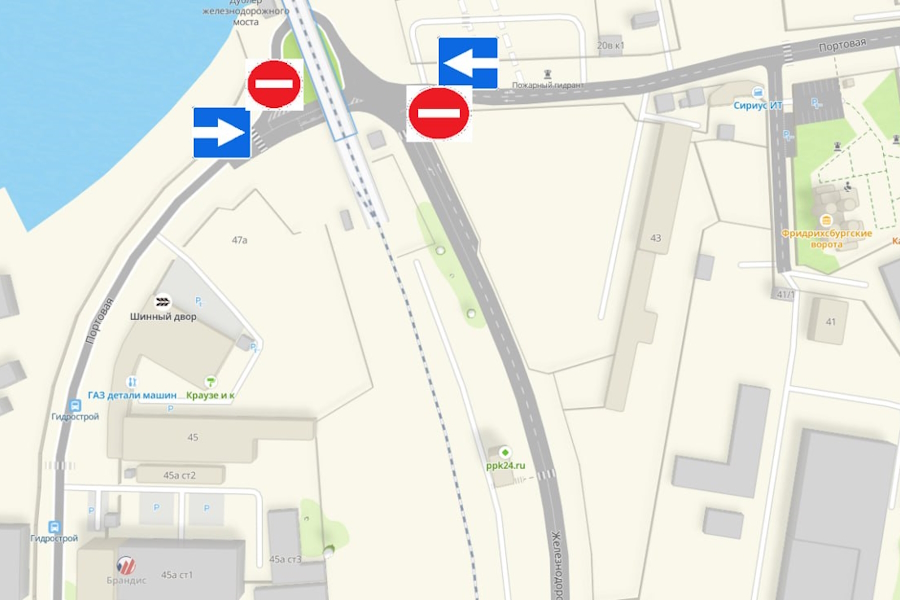 На ул. Портовой в Калининграде планируют возобновить одностороннее движение