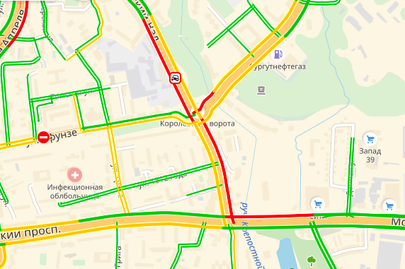 Из-за ДТП на Литовском валу собирается пробка в обе стороны