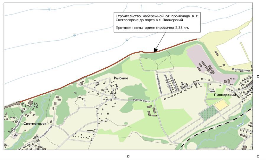 Строительство променада от Светлогорска до Пионерского оценили в 11 млрд рублей