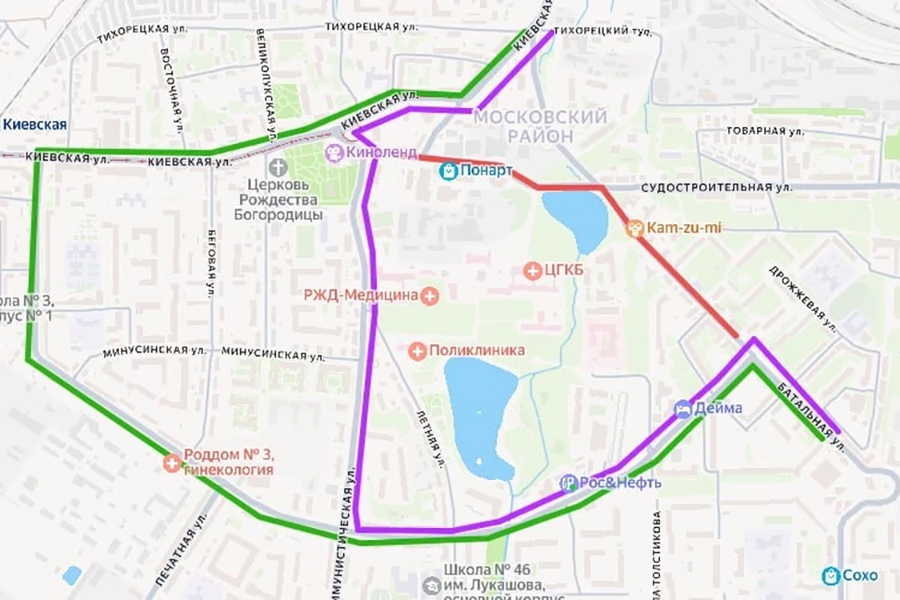 Власти: перекрёсток Инженерной — Судостроительной — Батальной перекроют 8 января