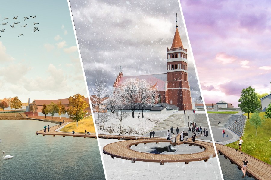 Построенный в Правдинске променад оказался слишком далёким от воды