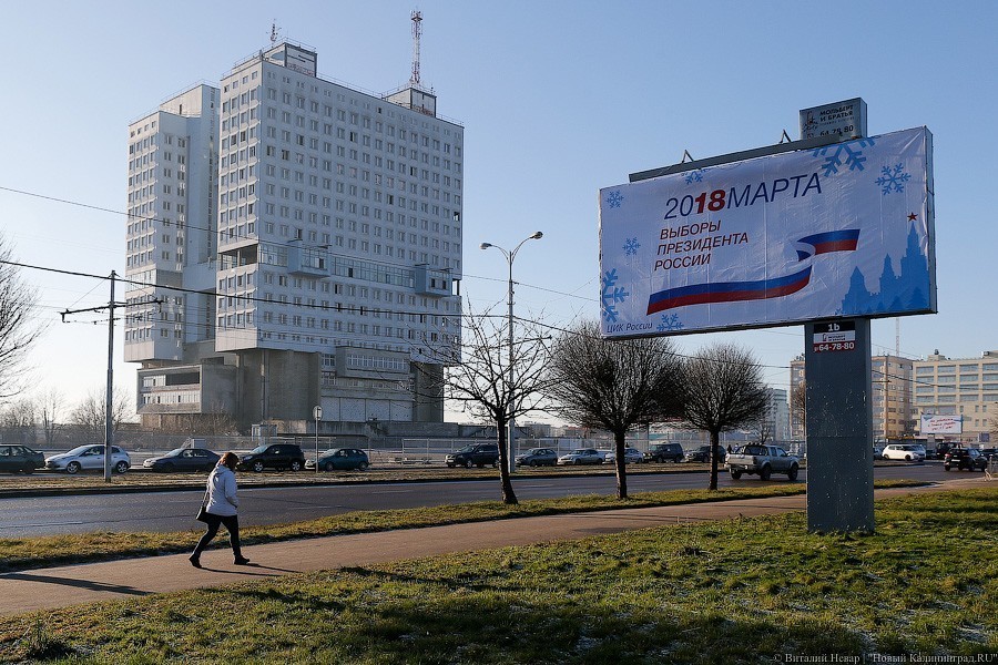 Явка на выборах президента РФ в Калининградской области достигла 44,9%