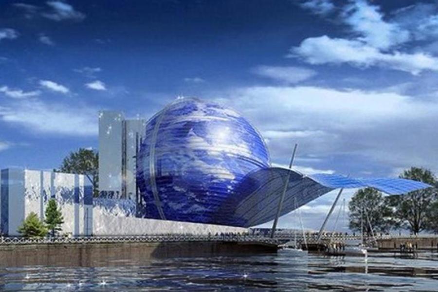 Новый 40-метровый корпус-шар Музея Мирового океана обещают возвести к концу года
