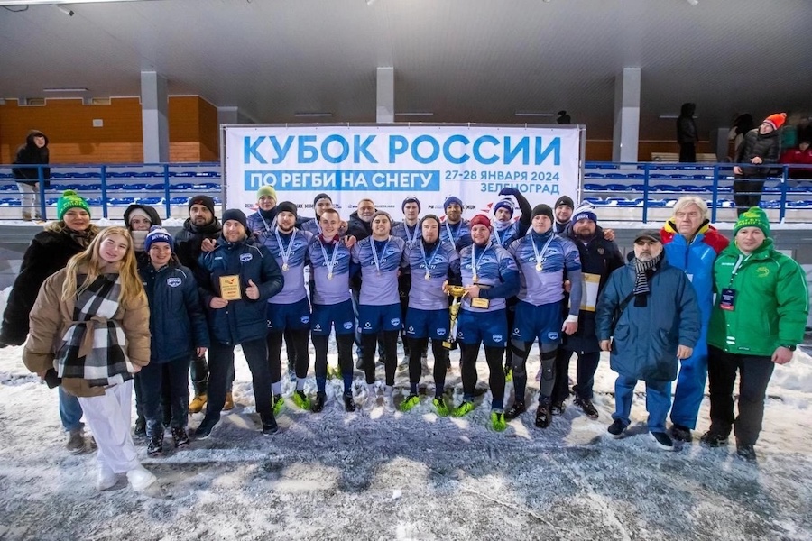 «Балтийский шторм» впервые выиграл Кубок России по регби на снегу (фото)