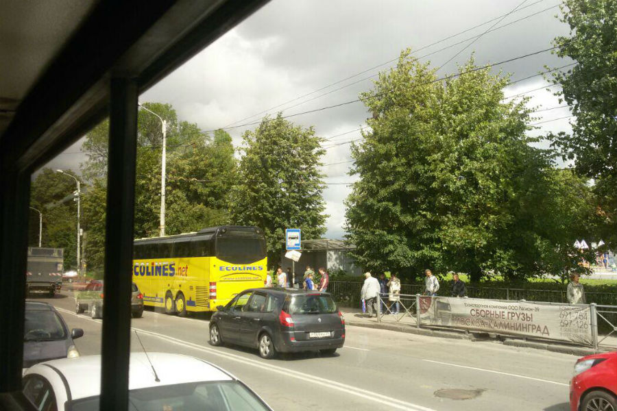 Международный автобус, направлявшийся в Ольборг, попал в ДТП (фото)