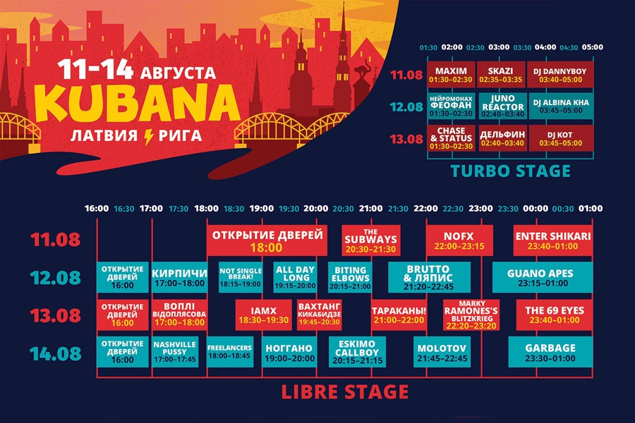 Организаторы фестиваля «Кубана» опубликовали расписание концертов по дням