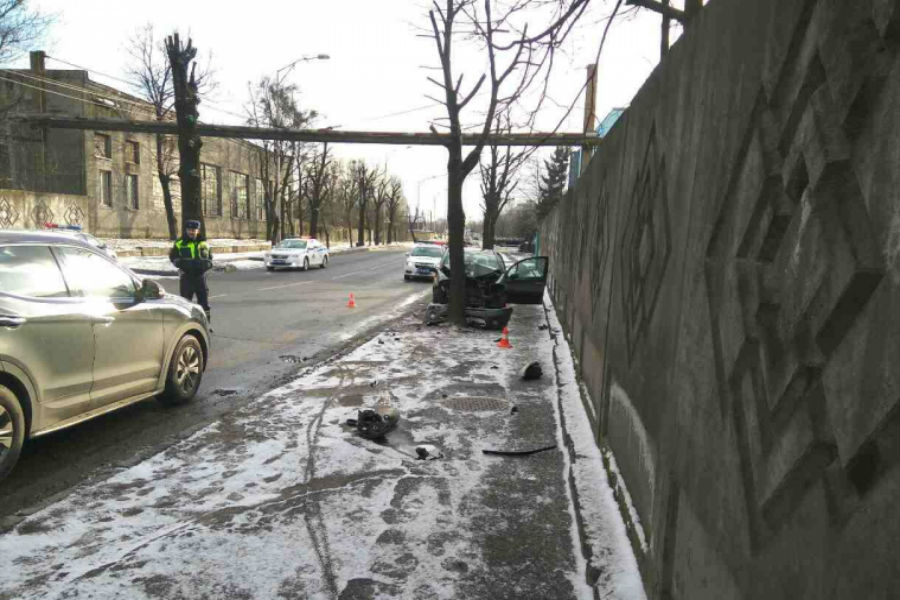 В Калининграде 82-летний водитель врезался в дерево и скончался до приезда скорой
