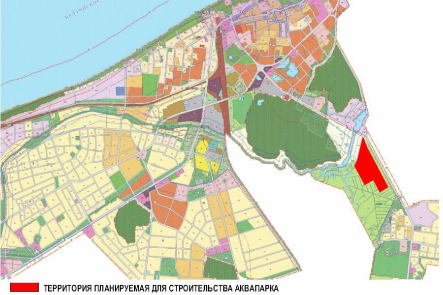 Власти Зеленоградска выделили участок под аквапарк далеко за городом (схема)