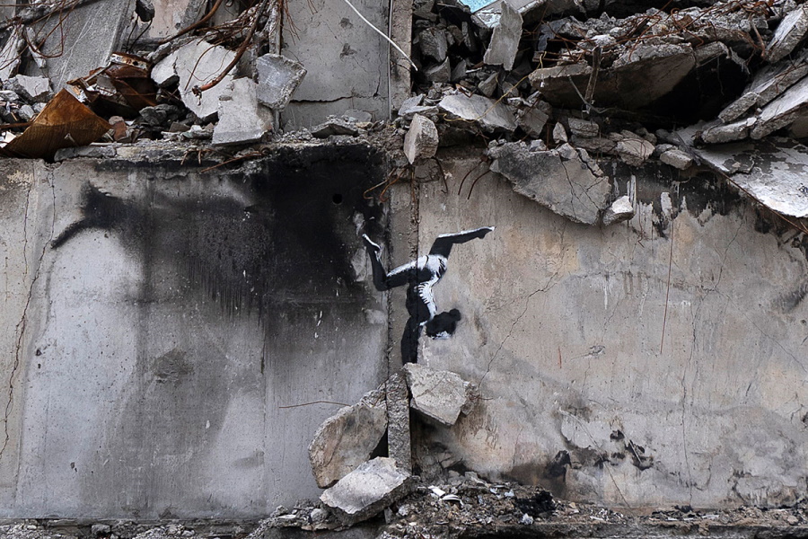 Бэнкси сделал граффити на Украине