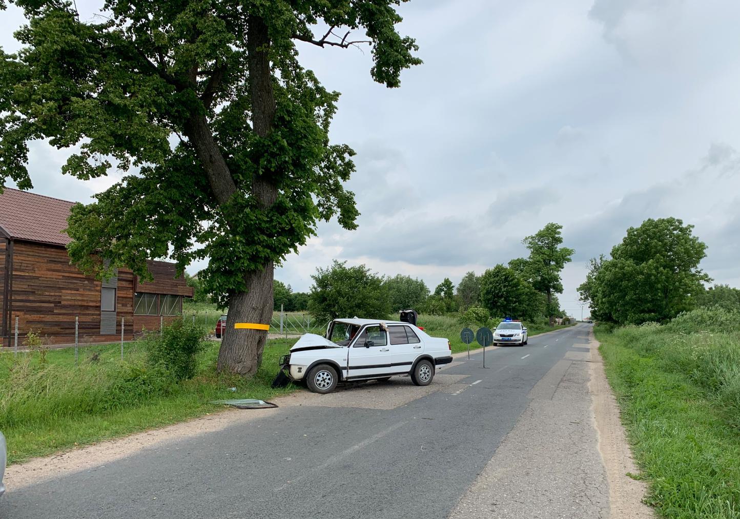 В Гурьевском округе «Фольксваген» въехал в дерево: пострадал восьмилетний ребёнок