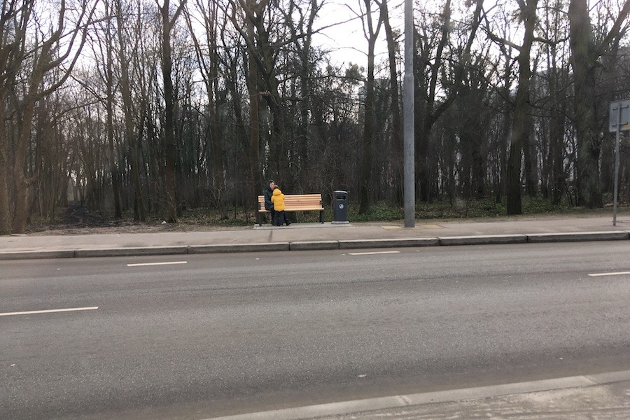 Суровое благоустройство: вдоль четырехполосной Гагарина поставили лавочки (фото)