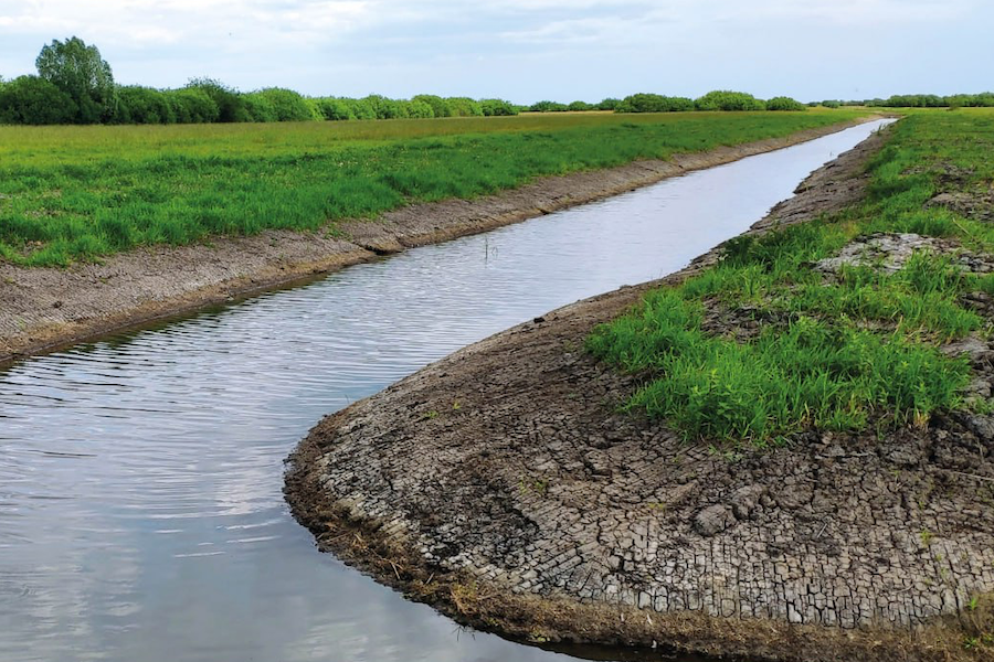 В Славском районе расчистили почти два километра мелиоративного канала (фото)