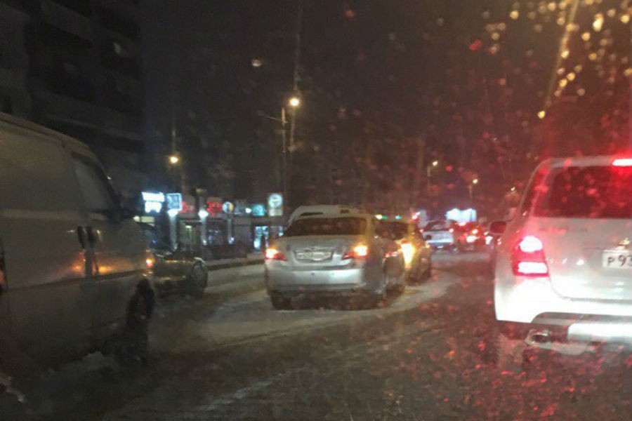 На проспекте Мира столкнулись два автомобиля (фото)