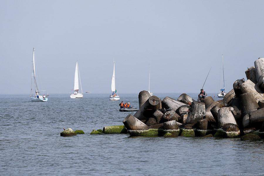 В Калининградском заливе затонула яхта, натолкнувшаяся на заграждение дамбы