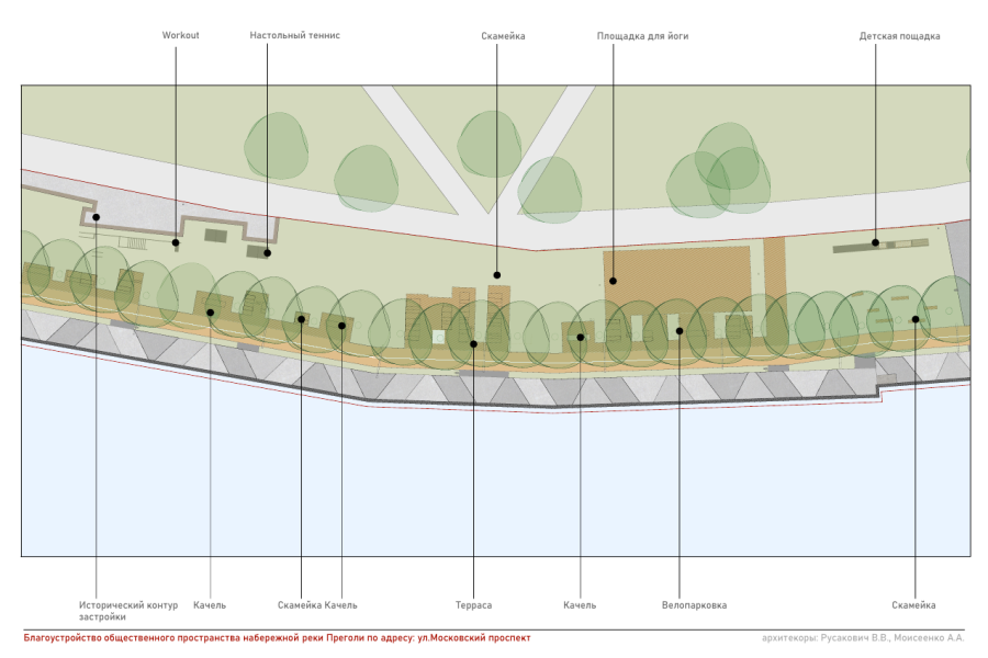 Попадин: калининградцы удивлены планам строительства площадки для йоги на набережной Преголи