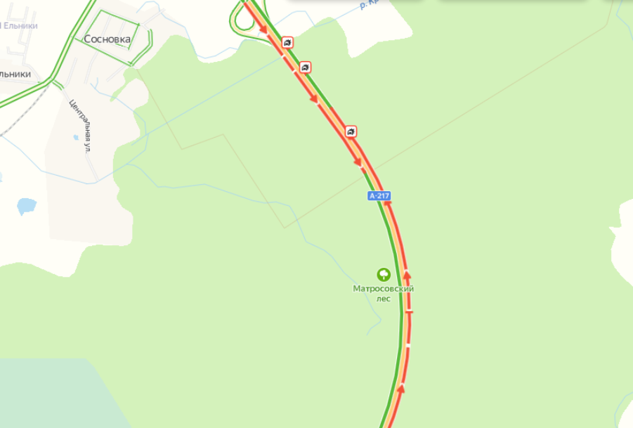 Пробка на Приморском кольце растянулась от Калининграда до Храброво