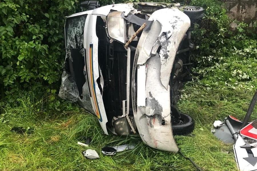 На Мамоновской трассе столкнулись три машины, пострадал человек (фото)