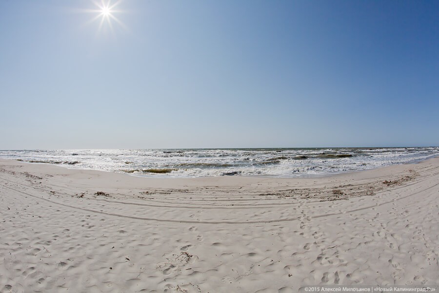 На пляже в Балтийске хотят установить душ и предупреждающие таблички