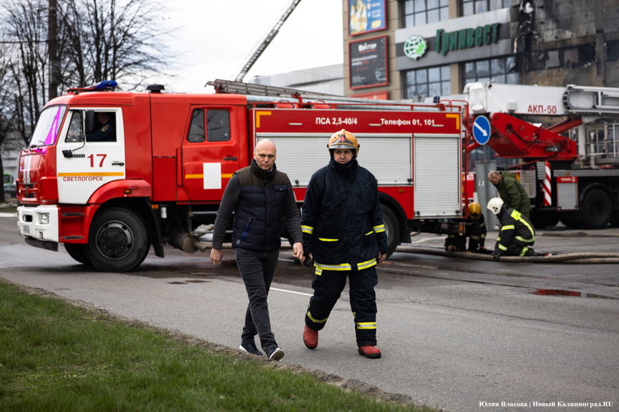 Беспрозванных: пожар в ТЦ «Гиант» в Калининграде локализован