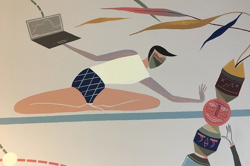 Французский художник рисует «экологическое» граффити в Калининграде