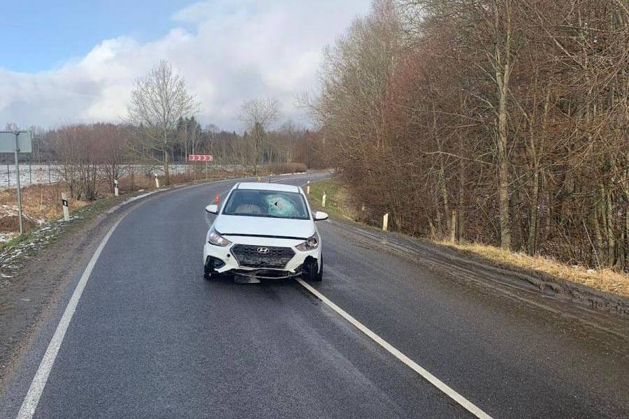Под Романово выпавший из грузовика кирпич влетел в лобовое стекло «Хёндэ» (видео)