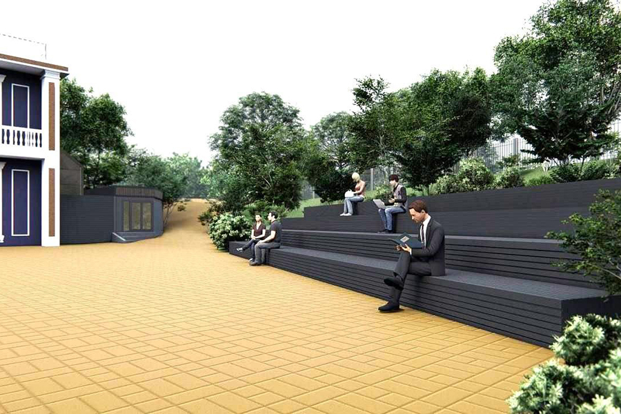 В Янтарном благоустраивают ещё одну зону отдыха (фото)