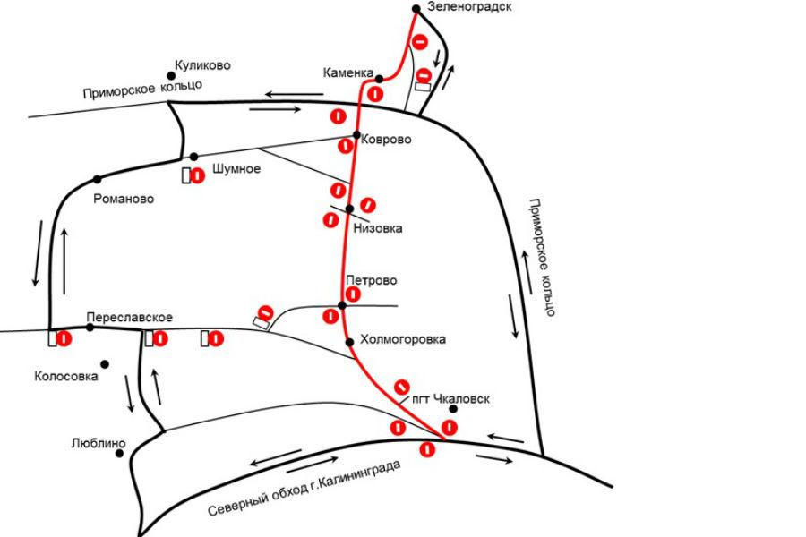 Для велопробега «Калининград – Зеленоградск» перекроют областные трассы (схема)