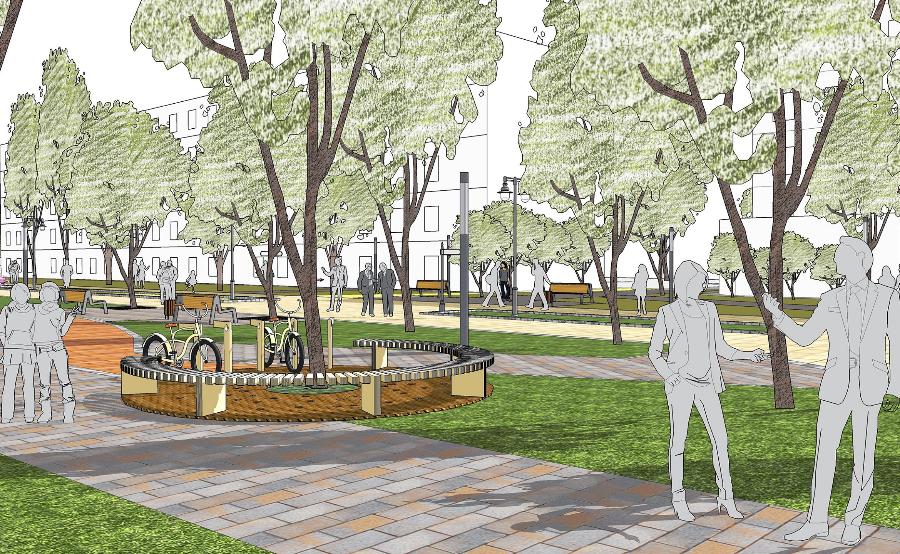 Пешеходную зону на Соммера-Рокоссовского решено пока благоустроить частично