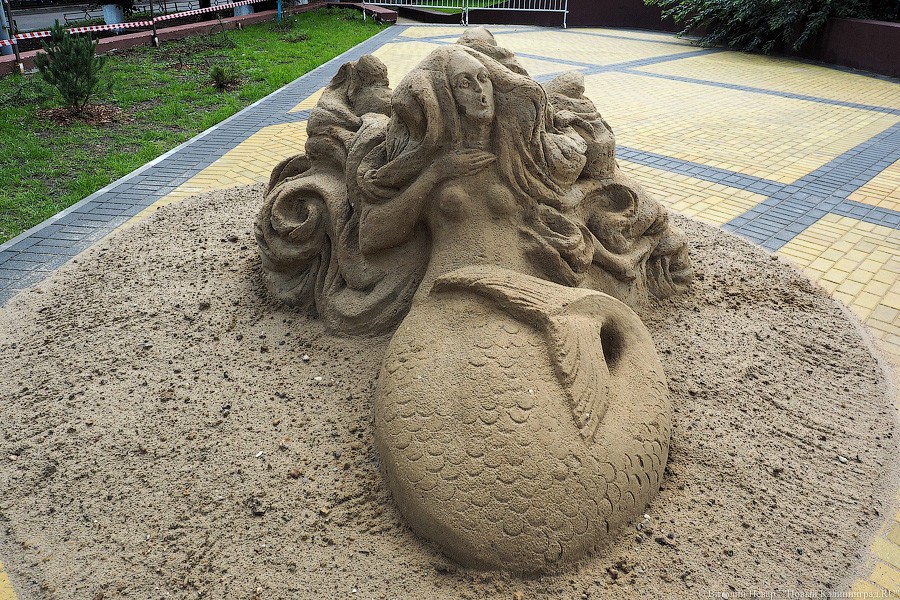 Со дна моря: в Зеленоградске сделали 5 скульптур из песка