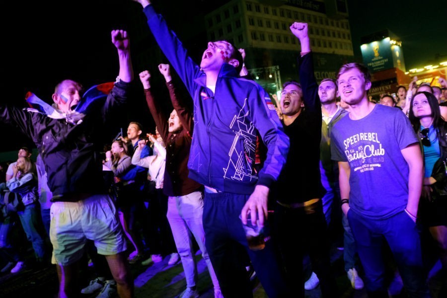 Вход на фан-зону во время матча Россия-Египет в Калининграде был ограничен 