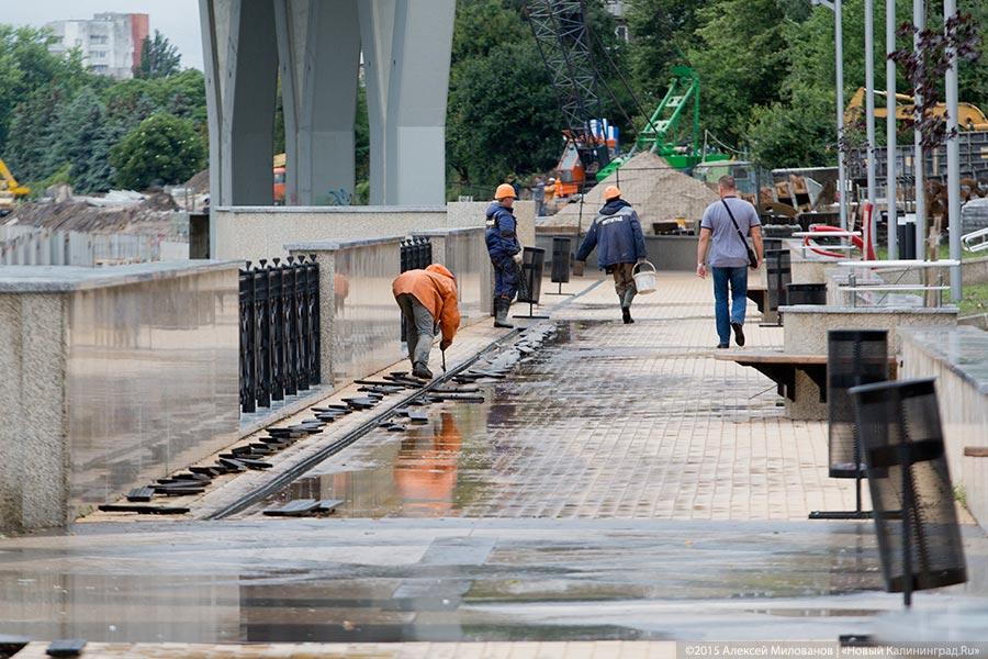 Строительство набережной Трибуца притормаживают ливнёвки и дожди