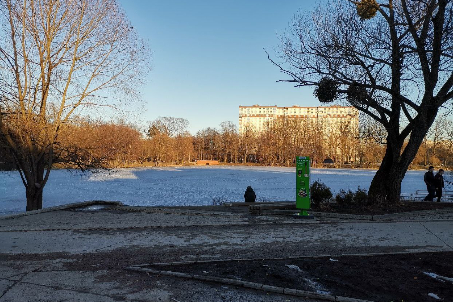 В Калининграде на Летнем озере установили автоматы с кормом для птиц