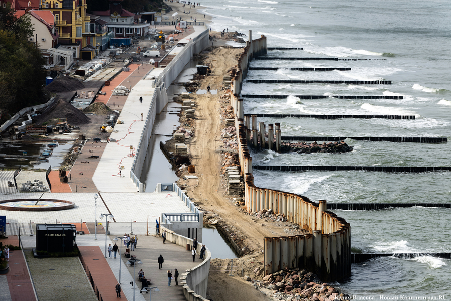 Минстрой назвал новый срок завершения реконструкции набережной в Светлогорске