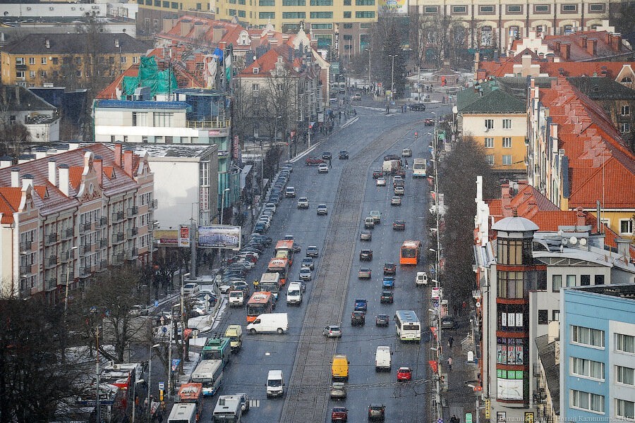 На центральных улицах Калининграда планируют ограничить скорость до 40 км/ч (карта)