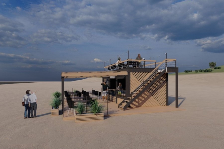 На пляже Зеленоградска хотят разместить «музыкальное кафе» (эскиз)