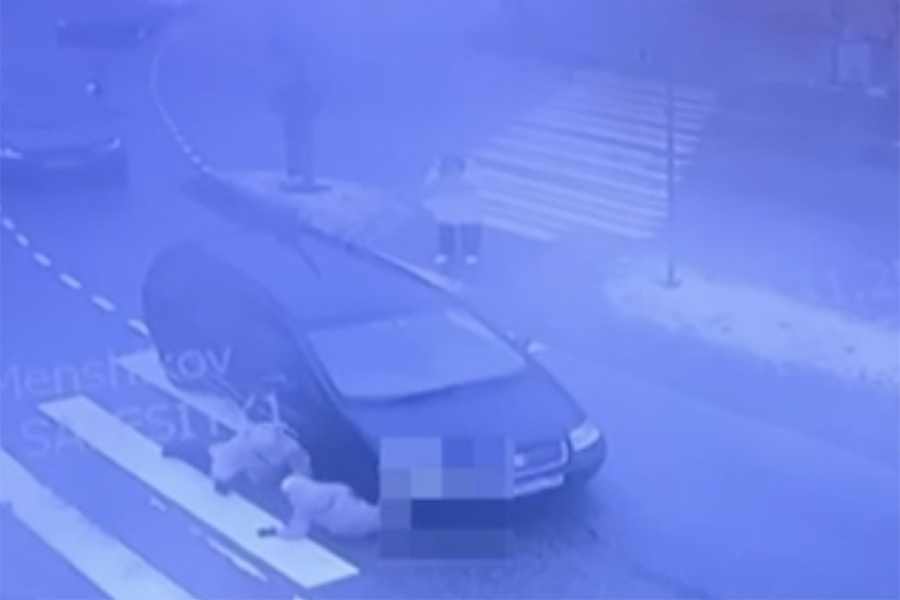 На ул. Гагарина сбили ребёнка, переходившего дорогу по пешеходному переходу (видео)