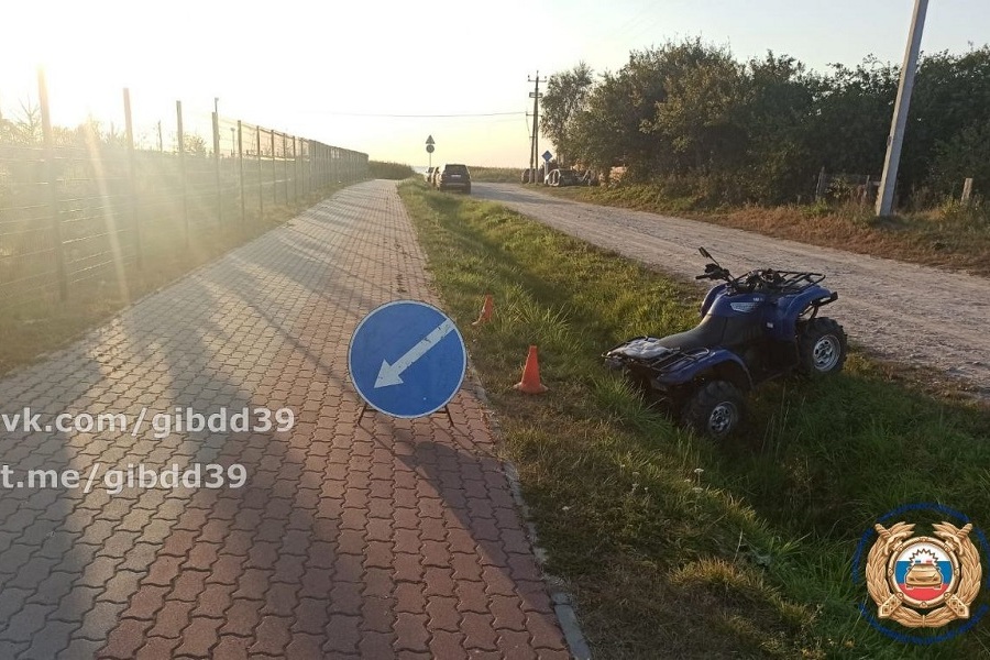 В Ладушкине 10-летний водитель мотовездехода попал в ДТП, пострадал 8-летний пассажир