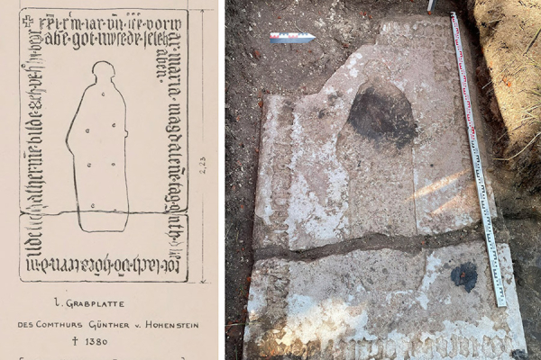 Калининградские археологи обнаружили надгробие комтура замка Бранденбург (фото)