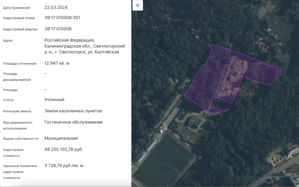 Фирме Качановича разрешили построить гостиницу недалеко от «Юности» в Светлогорске