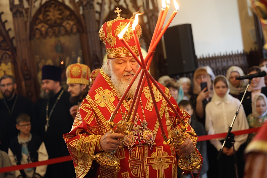 Патриарх Кирилл провел службу в храме св. Николая Чудотворца в Калининграде (видео)