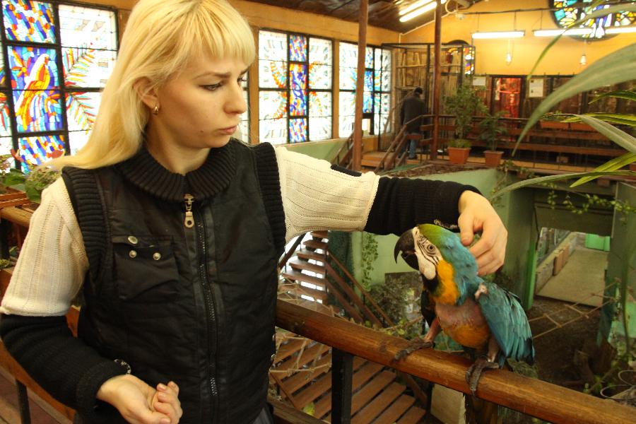 Моника «закаркала» мат: Шнуров спел попугаю в зоопарке про «лабутены» (видео)